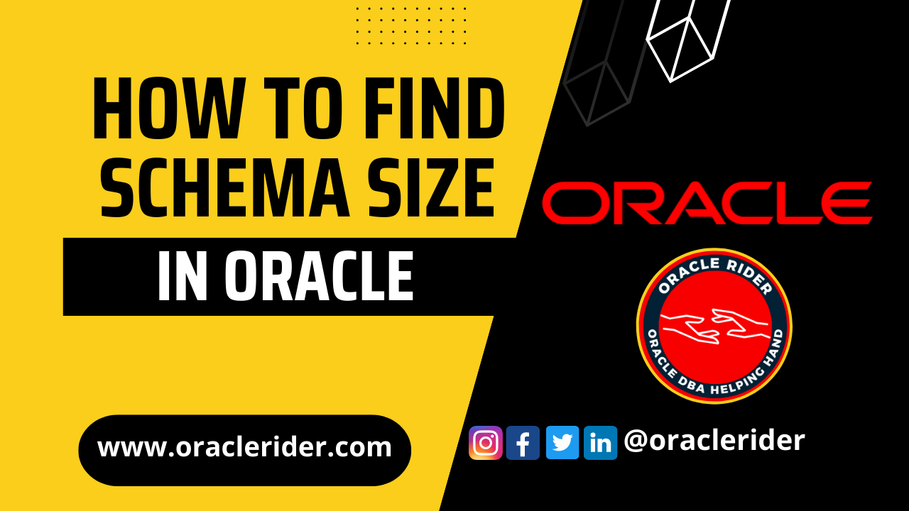 Find Schema Size in Oracle