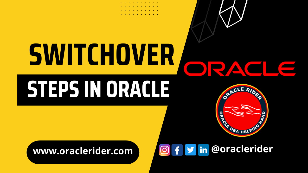 Switchover steps in Oracle